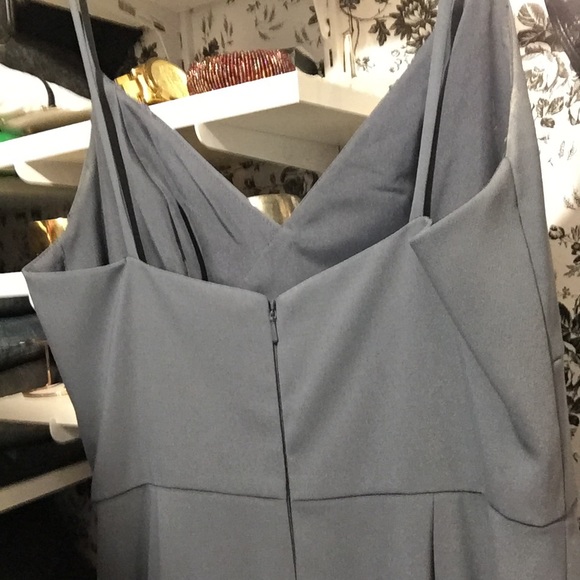 Criss Cross Seam Crepe Gown - Picture 10 of 14